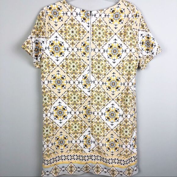 LULU’S | Dandelion Print Short Sleeve Mini Dress Yellow & White Women’s Size M - Picture 10 of 13